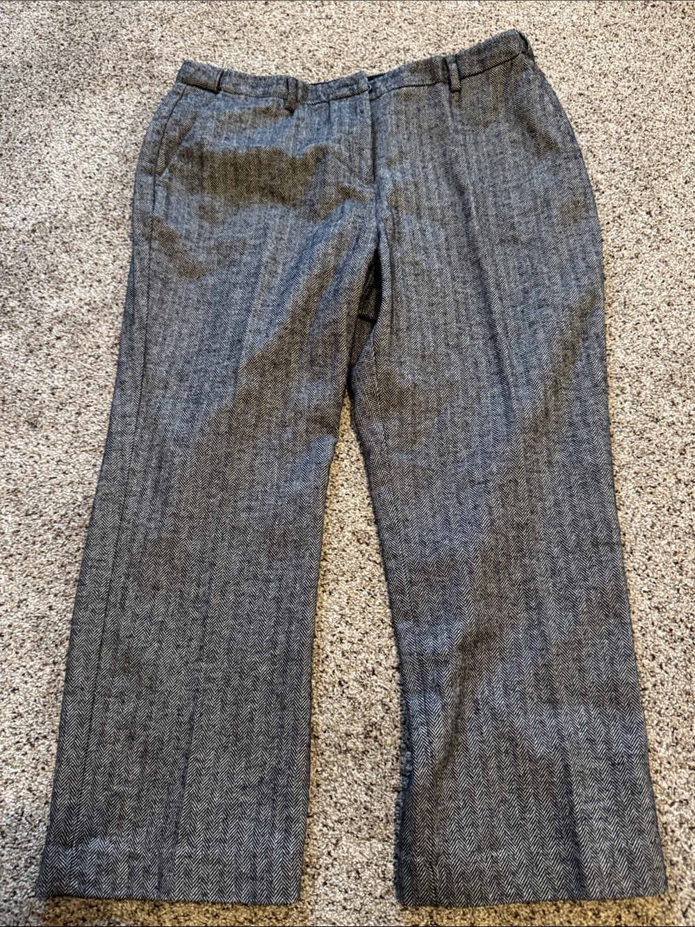 L.L. Bean Women’s  Gray Herringbone Classic Fit size 16